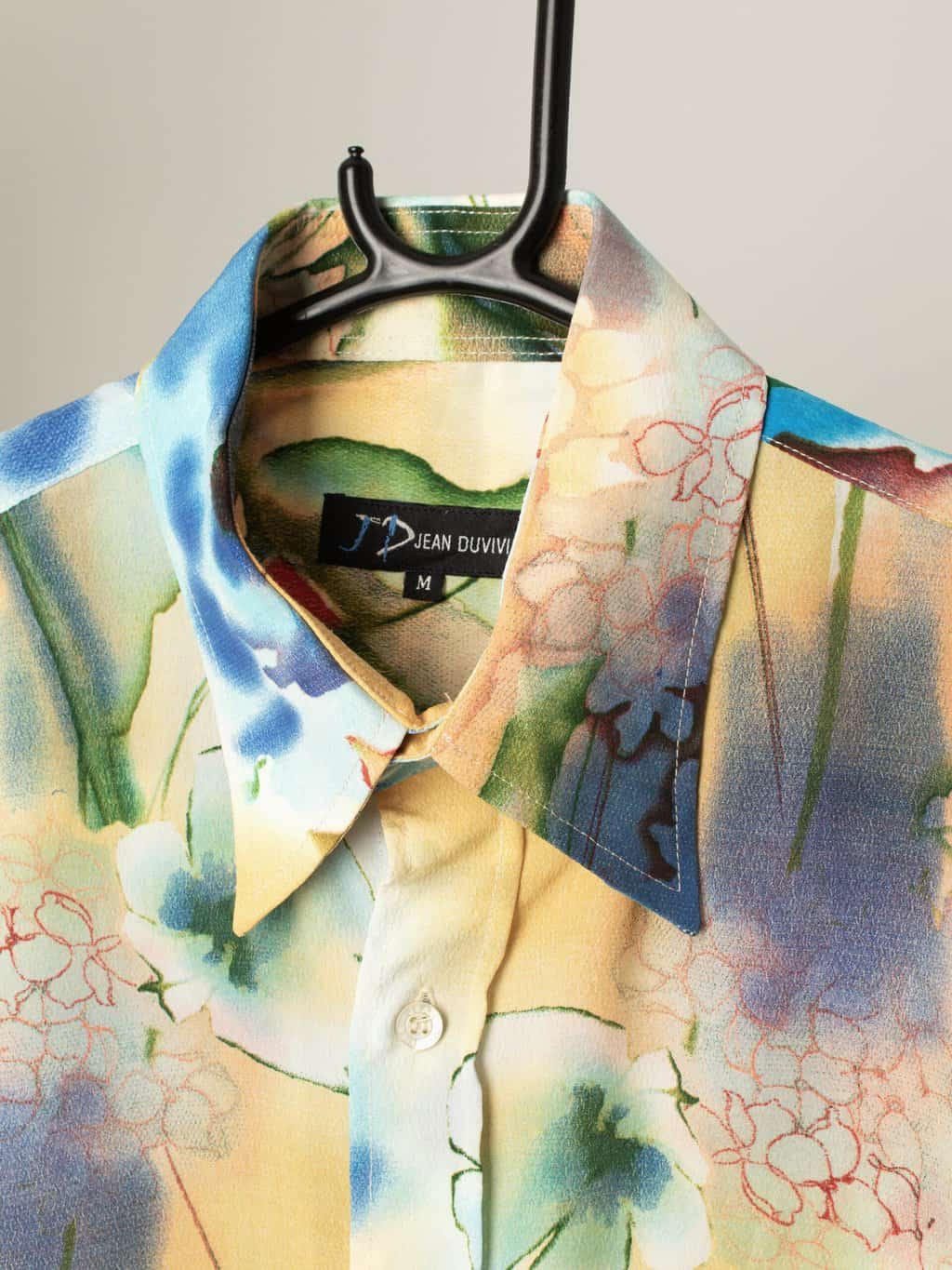Vintage Abstract Shirt With Artistic Watercolour Style Floral Summer Garden Pattern Medium 3