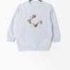 Vintage Bird Sweatshirt Blue Grey With Cute Blue Tits Spring Berry Design Xs Small