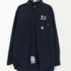 Vintage Carhartt Workwear Shirt In Thick Navy Blue Denim Xl