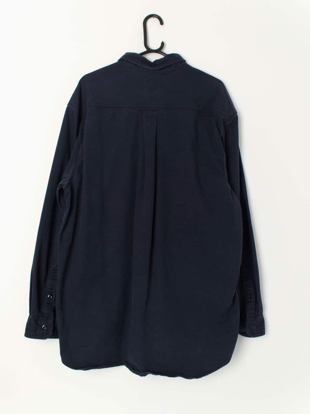 Vintage Carhartt Workwear Shirt In Thick Navy Blue Denim Xl 3