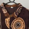 Vintage Hawaiian Batik Shirt Perfect Festival Vibe With Dark Purple Brown And Yellow Tribal Design Xl 2