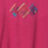 Vintage Hot Pink Sweatshirt 1 4 Zip With Textured Fabric And Spring Floral Motif Medium 2