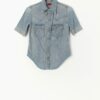Vintage Levis Blue Denim Western Shirt Blouse Xs