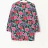 Vintage Long Sleeve Top With Vibrant Pink Red And Purple Floral Print Medium Large 3