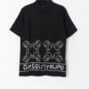 Vintage Men Printed Graphic Diesel Shirt In Black With White African Inspired Pattern Medium