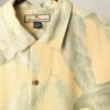 Vintage Mens Hawaiian Pastel Yellow Shirt With Soft Green Large Leaf Design 100 Silk Medium 2