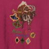 Vintage Pink Collared Sweatshirt With Cute Embroidered Mountain Goat Design By St Michael Large 2