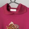 Vintage Pink Collared Sweatshirt With Cute Embroidered Mountain Goat Design By St Michael Large 3