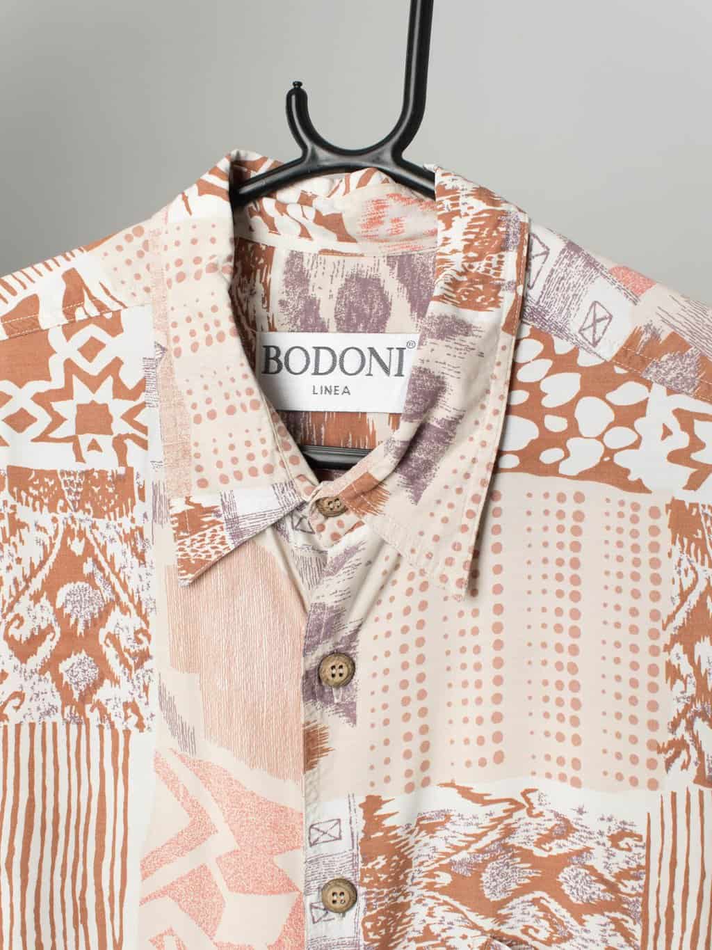 Vintage Printed Shirt With Animal Print And Abstract Patterns Large Xl 2