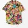 Vintage Printed Shirt With Loud Abstract Art Style Print Medium