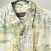 Vintage Silk Hawaiian Shirt With A Pastel Yellow And Green Egyptian Print Xl 2