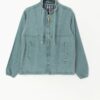 Vintage Teal Denim Jacket With Full Length Zip Small