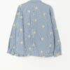 Vintage Women Stan Ray Denim Jacket With Pinstripe And Daisy Design Medium Large 3