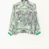 Women Tommy Hilfiger Silk Blouse With Amazing Florida Holiday Print Large
