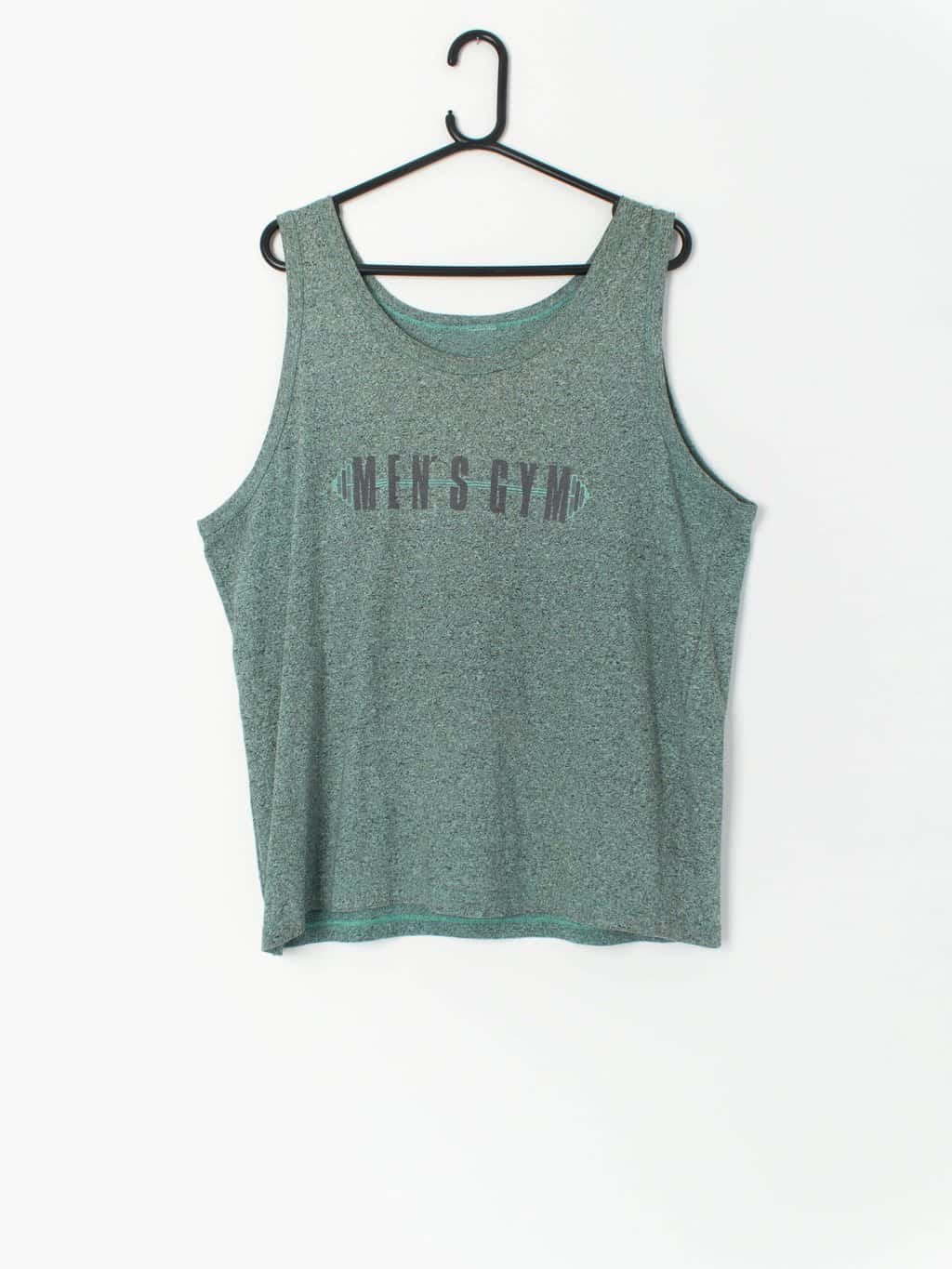 80s Mens Gym Sports Vest With Large Graphic On Back Large 2