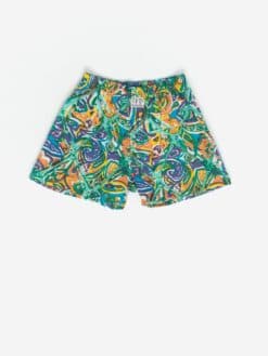 80s Vintage Colourful Shorts With Artistic Paintbrush Pattern Small