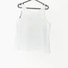 80s Vintage Jewelled Sequinned White Vest Top Small Medium 3
