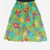 80s Vintage Parrot A Line Skirt With Bold Print And Elasticated Waist Medium Large