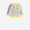 80s Vintage Yellow Beach Shorts With Egyptian Hyroglifics 7 8 Years