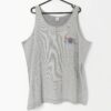 90s Grey Sports Vest With Round Neckline Retro Logo 2xl