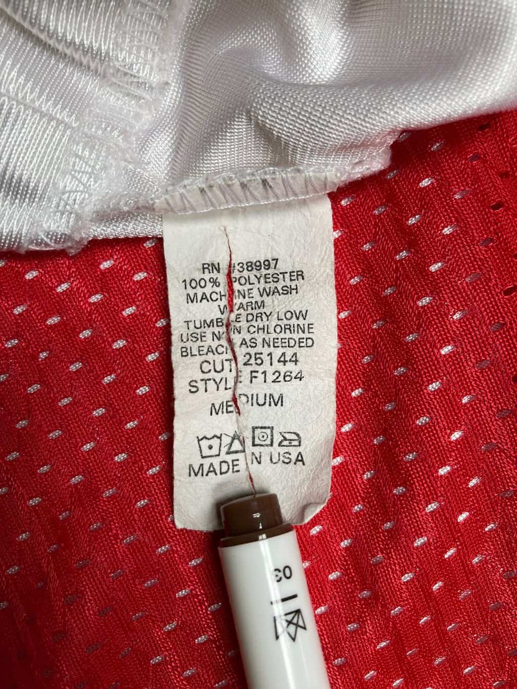 90s Vintage Converse Basketball Jersey Red And White Reversible Medium 6