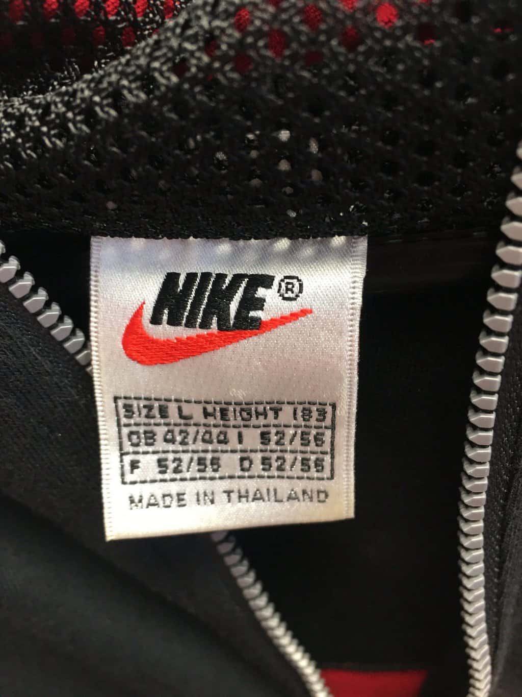 90s Vintage Nike Basketball Vest Sleeveless Hoodie Black And Red Zig Zag Print Large 4