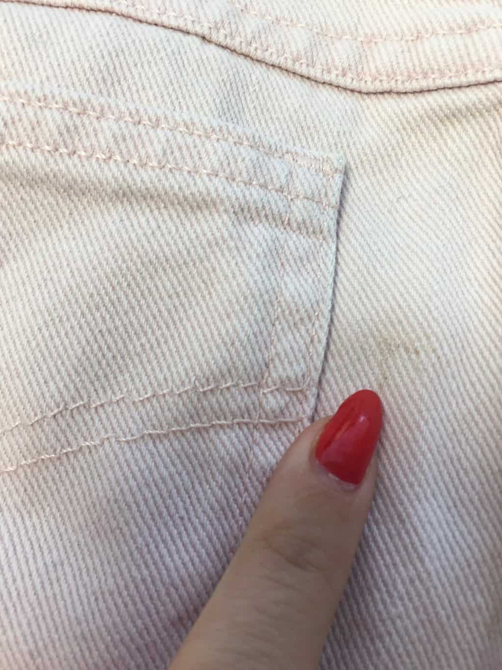 90s Vintage St Michael Shorts Pastel Pink Light Wash Denim Waist 26 Small 3