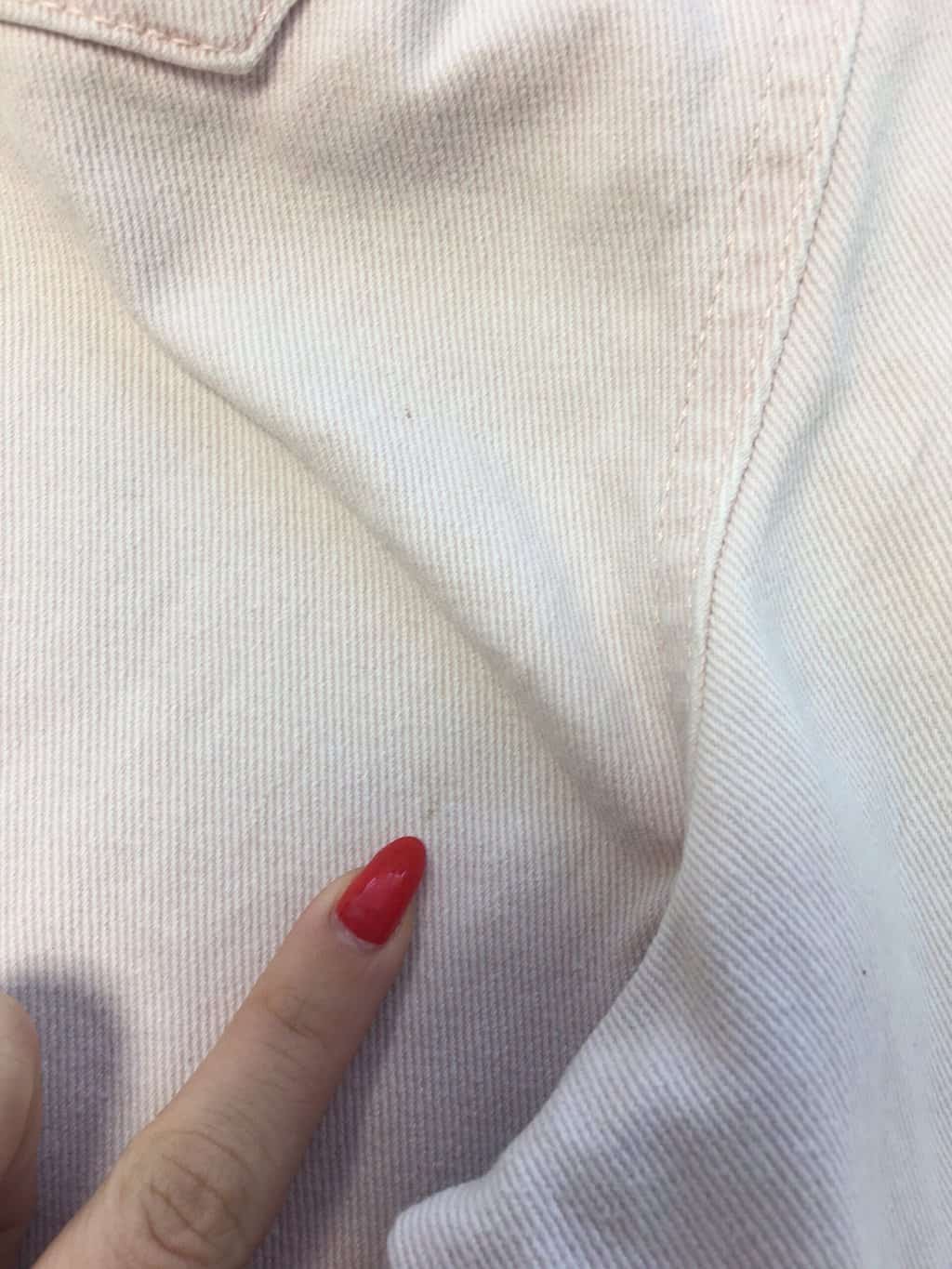 90s Vintage St Michael Shorts Pastel Pink Light Wash Denim Waist 26 Small 5