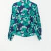 Bold 1960s Handmade Silk Floral Blouse With Peter Pan Collar Large Xl 2