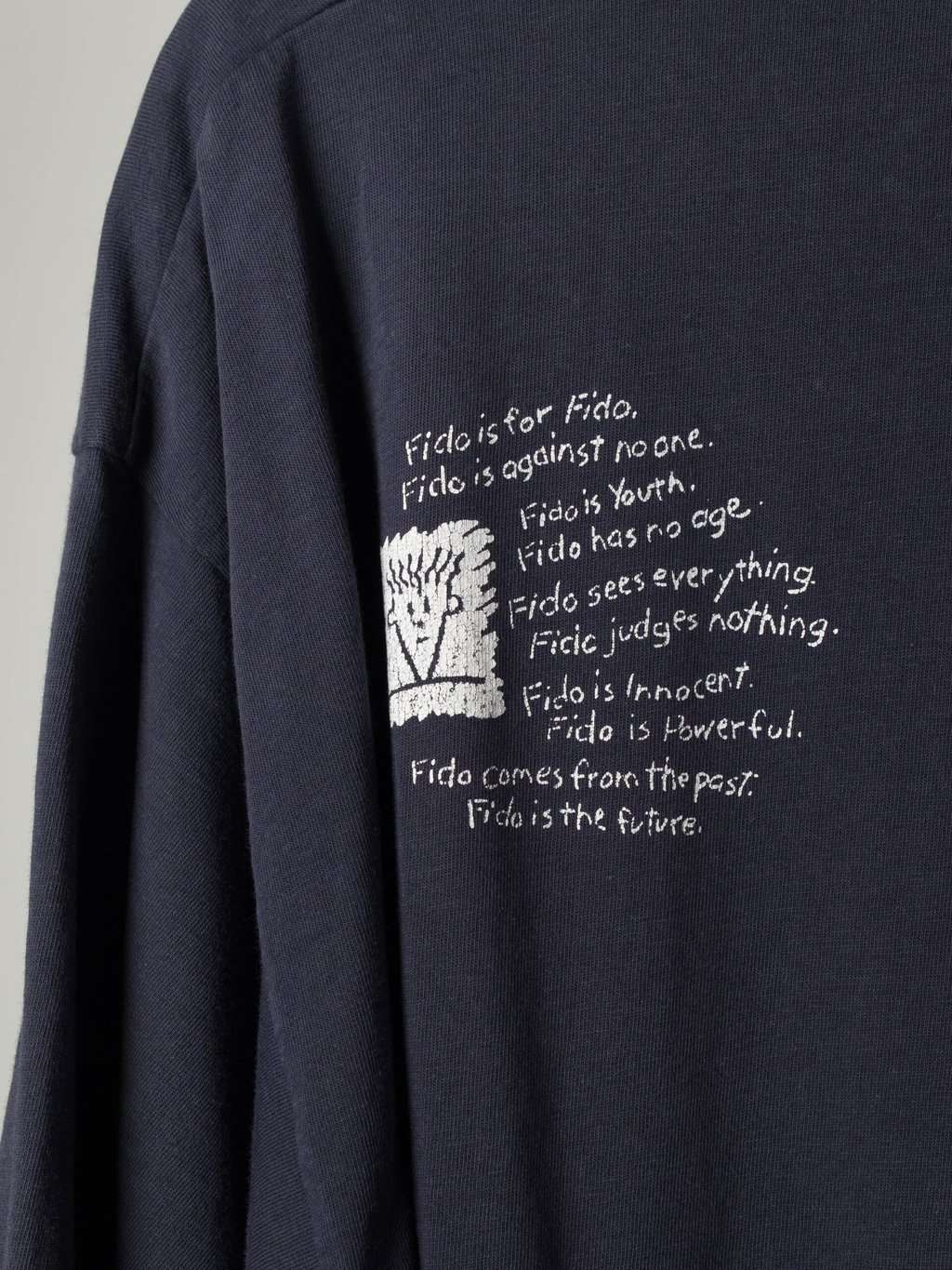 Vintage 80s Fido Dido T Shirt Navy With Bold Purple Print Large Xl 4