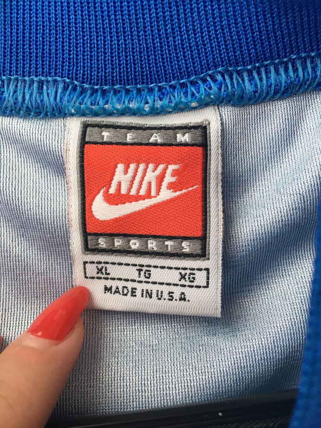 Vintage 90s Nike N Carolina Basketball Jersey Blue And White 2xl 6