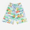 Vintage Baggy Summer Shorts With Sailboat Print Small Medium