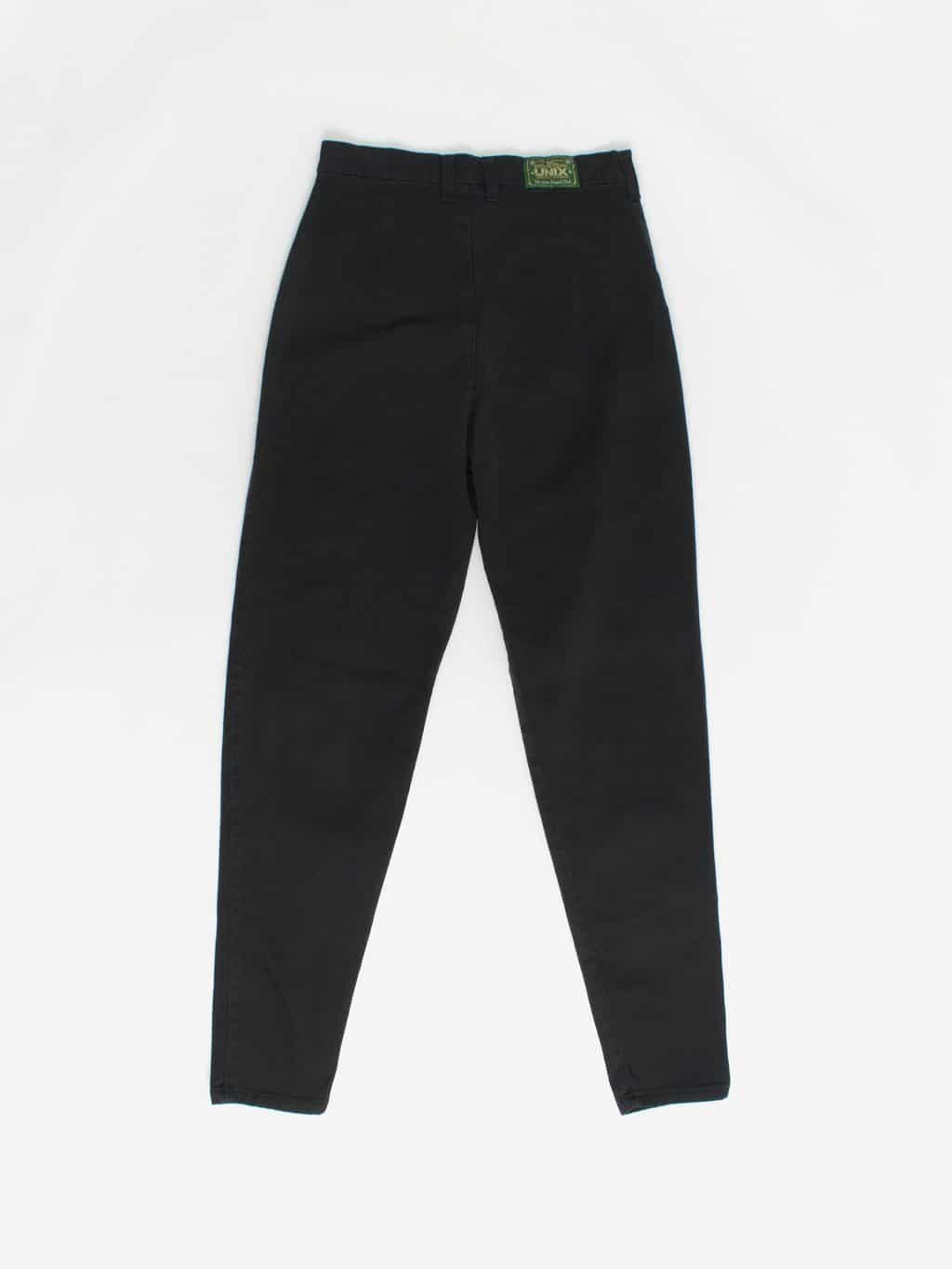 Vintage Black Tapered Trousers 27 X 30 Made In Italy 90s 3