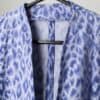 Vintage Handmade Blue Leopard Print Jacket Large 2