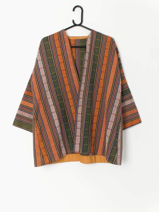 Vintage Handmade Colourful Loose Fit Festival Hippie Jacket 2xl