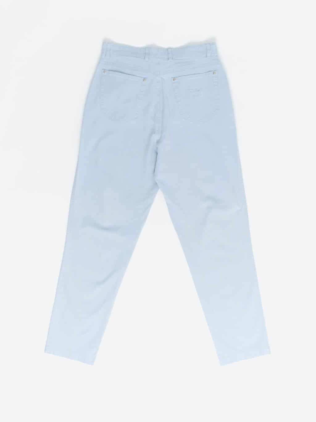 Vintage High Rise Pale Blue Jeans With Stretch Medium 3