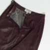 Vintage Jacques Sac Leather Skirt In Deep Red Small Medium 2