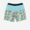 Vintage Le Frog Board Shorts With Funky Surf Print Medium Large 2