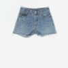 Vintage Levis 501 Frayed Denim Shorts In Stonewash Blue Made In Uk Small Medium