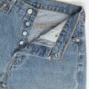 Vintage Levis 501 Frayed Denim Shorts In Stonewash Blue Made In Uk Small Medium 4