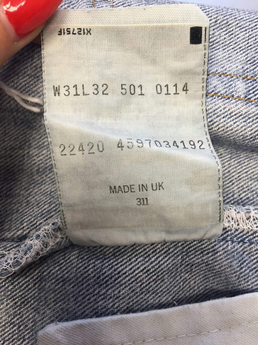 Vintage Levis 501 Frayed Denim Shorts In Stonewash Blue Made In Uk Small Medium 5