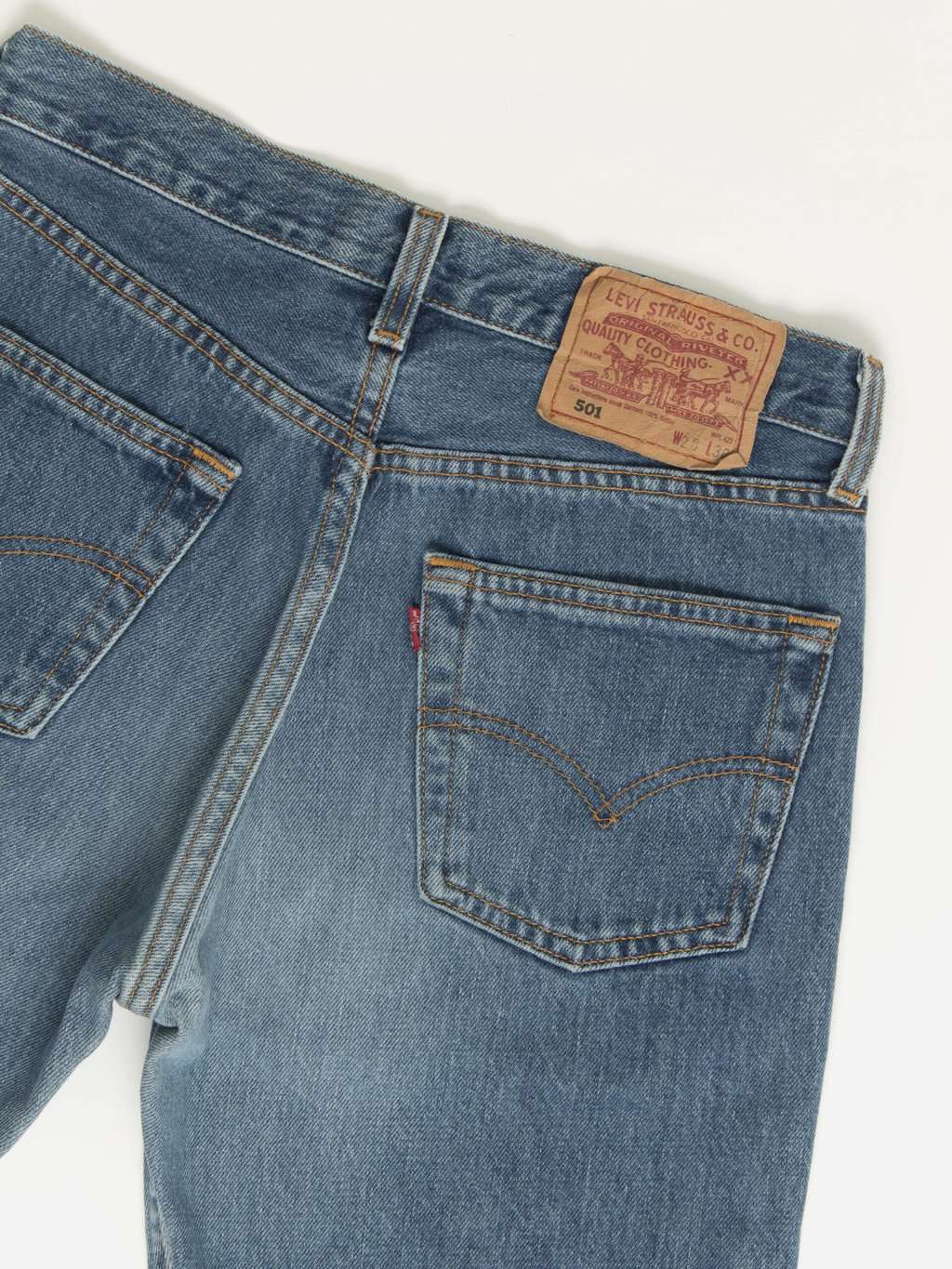 Vintage Levis 501 Jeans 28 X 29 Blue Stonewash Usa Made 90s 4