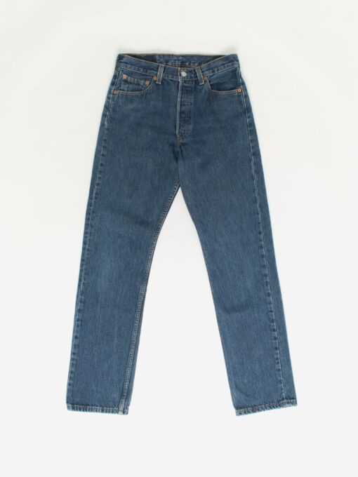 Vintage Levis 501 Jeans 28 X 31 For Women Dark Blue Mid Wash 90s