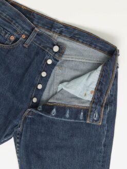 Vintage Levis 501 Jeans 29 X 27 Dark Blue Mid Wash Uk Made 90s 2