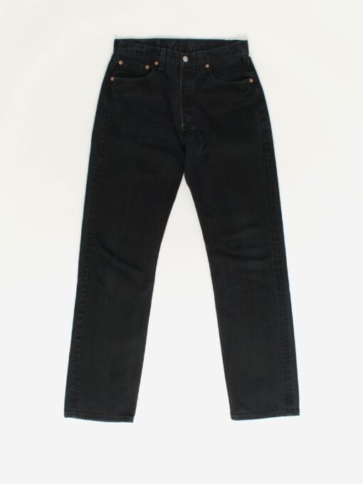 Vintage Levis 501 Jeans 30 X 325 Black Dark Wash Usa Made 90s