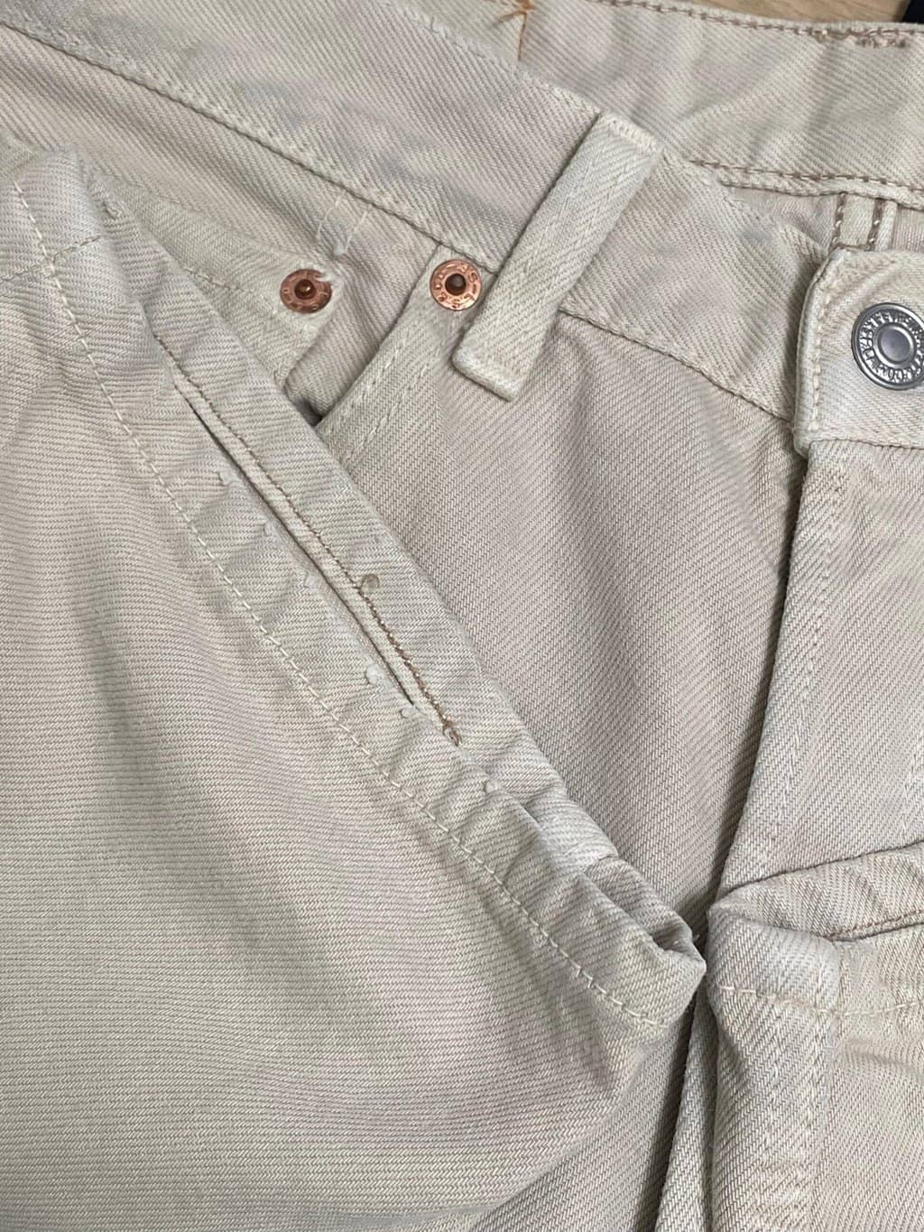 Vintage Levis 501 Jeans 31 X 31 Beige Usa Made 90s 6