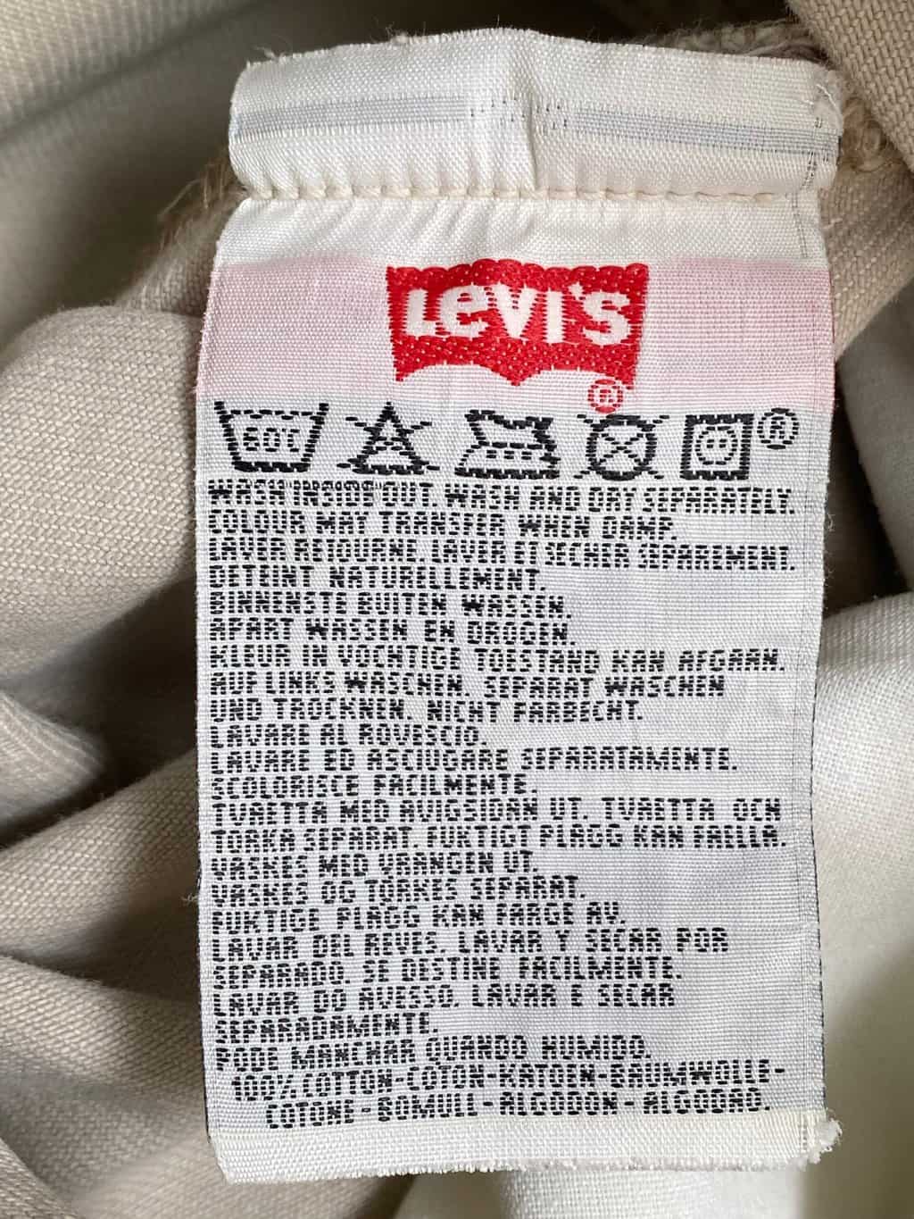 Vintage Levis 501 Jeans 31 X 31 Beige Usa Made 90s 9