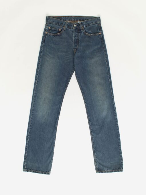 Vintage Levis 501 Jeans 31 X 33 Dark Blue Mid Wash Y2k