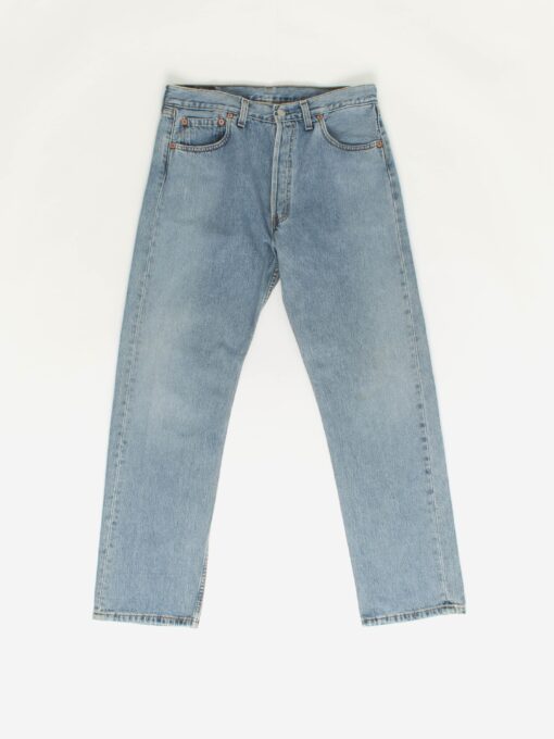 Vintage Levis 501 Jeans 32 X 295 Blue Stonewash Uk Made 90s