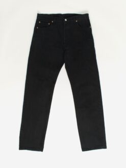 Vintage Levis 501 Jeans 34 X 33 Black Dark Wash Uk Made 90s